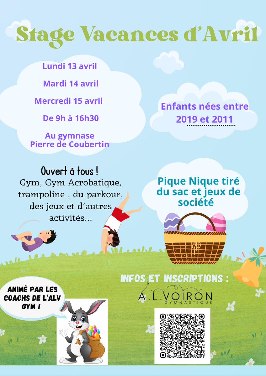 Stage vacances d'Avril